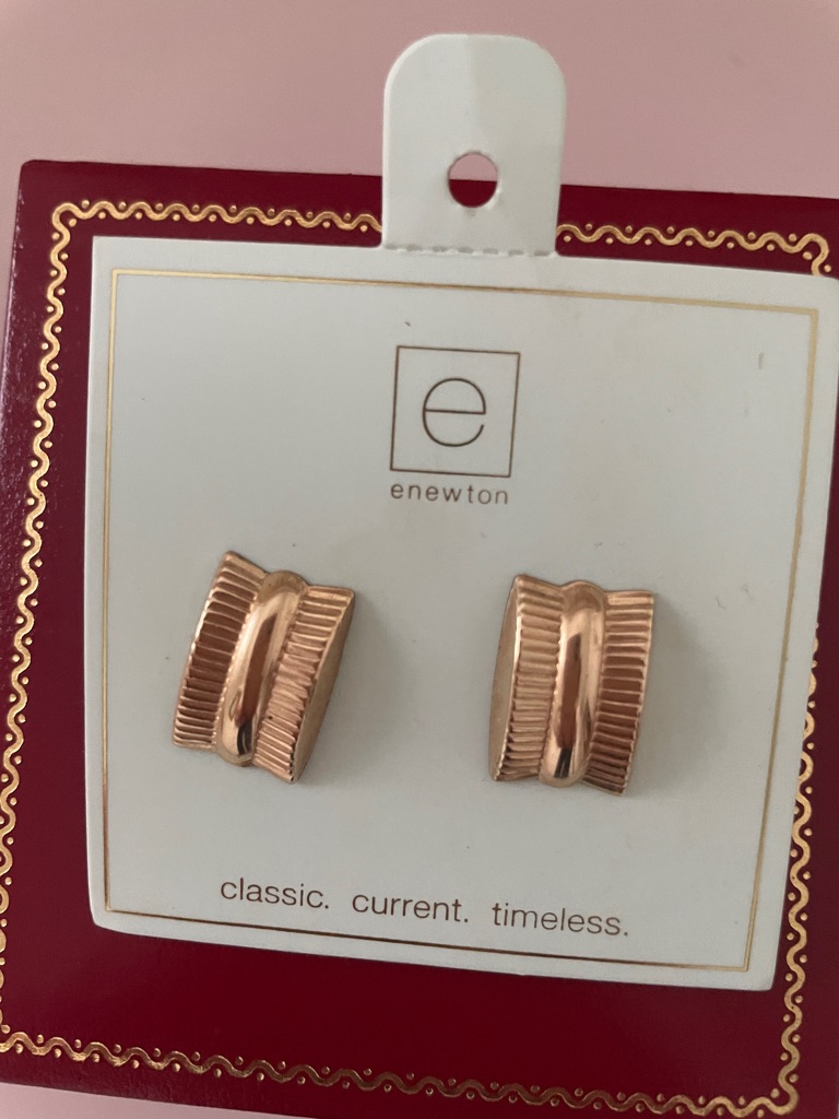E Newton Gold Earrings